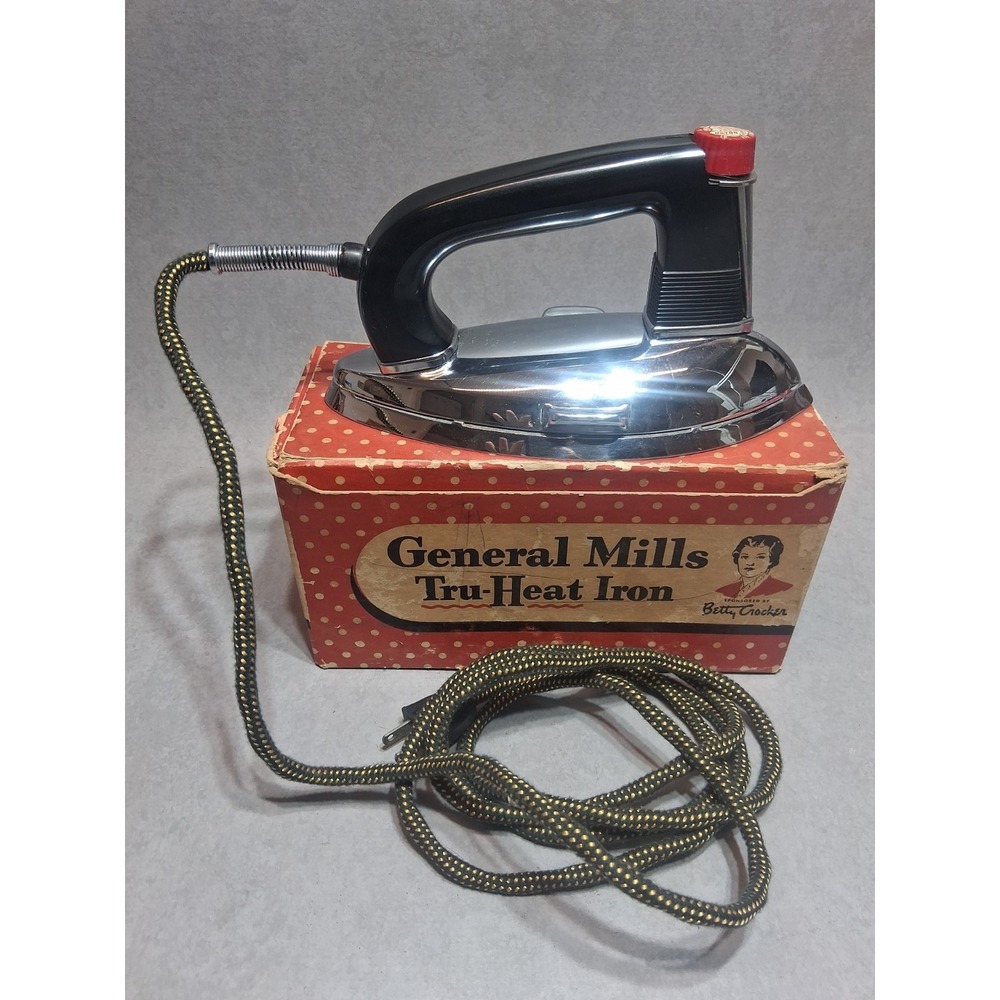 General Mills Tru-Heat Iron Betty Crocker Model GM 1B Vintage 1940s Working